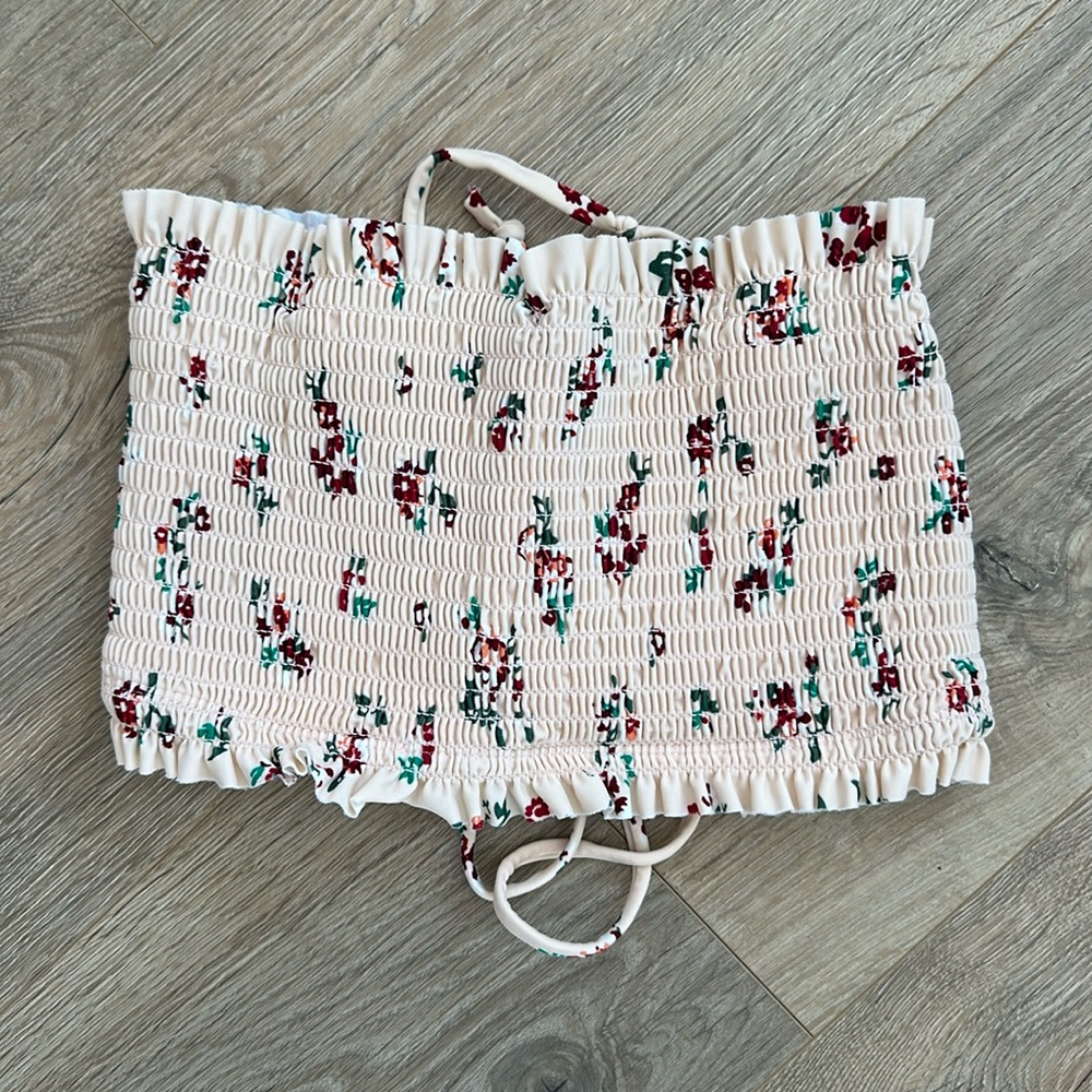 Cute pink corset swimsuit top